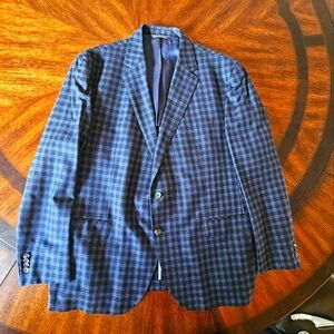 David Donahue Blazer 48R Made In Canada With Fabric From Loro Piana Merino Wool